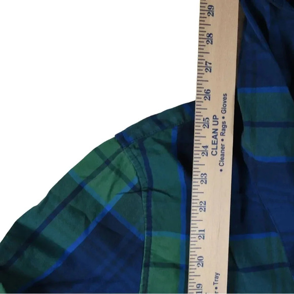 Abercrombie Mens Cotton Windbreaker Shacket Jacket Sz S Plaid Preppy Coastal - Picture 8 of 11